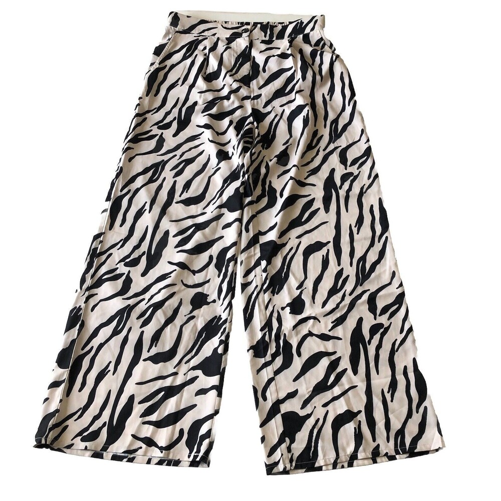 Sweet Rain Women’s Wide Leg Zebra Print Pants Size XL